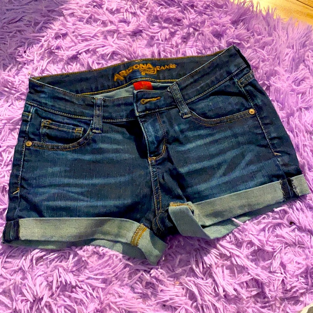 Dark blue Arizona jean shorts, size 1
